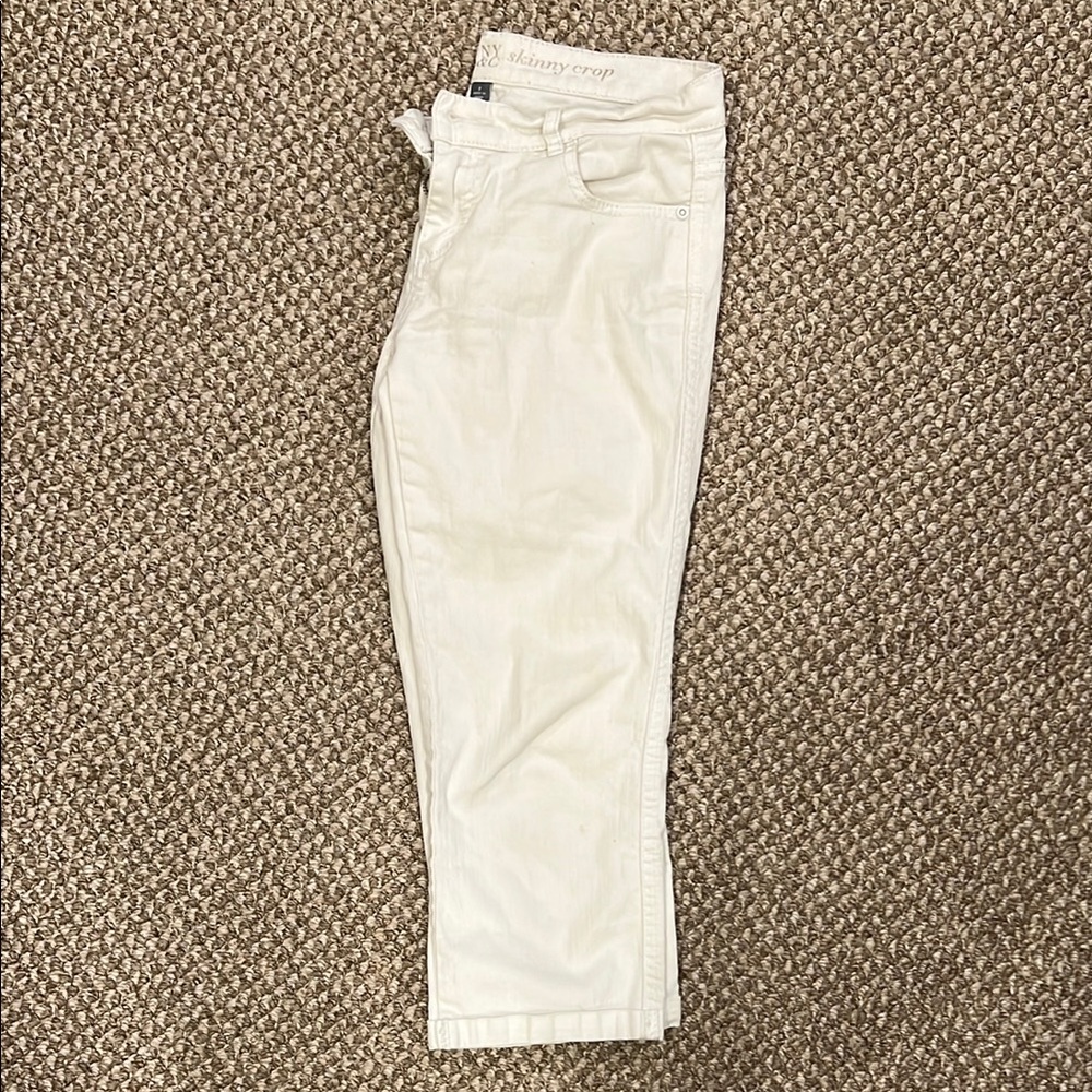White Skinny Crop Jeans